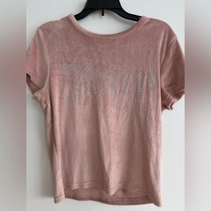 Juicy Couture Pink Velour Women's Top Medium